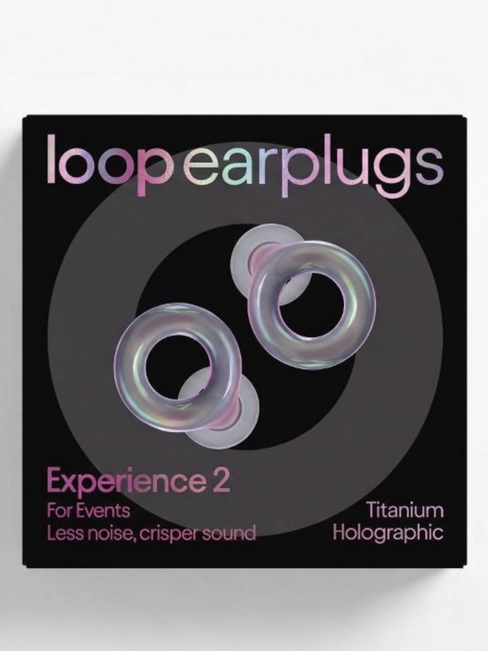 Loop experience 2 holographic titanium earplugs